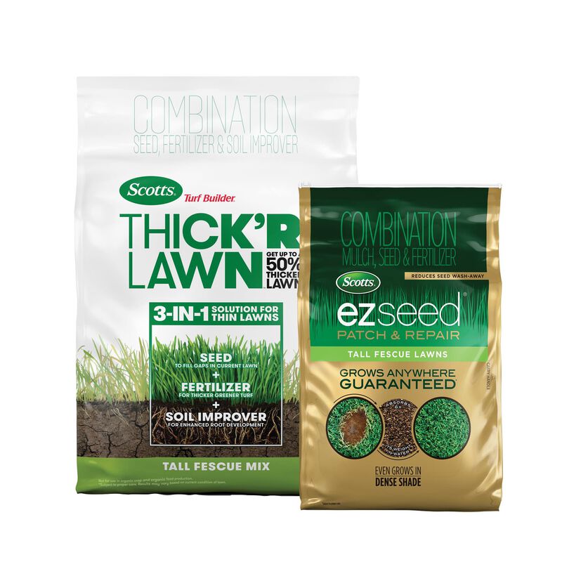 Scotts® Turf Builder® Thick'R Lawn® Tall Fescue Mix, 40 lbs. and Scotts® EZ Seed® Patch & Repair Tall Fescue Lawns, 10 lbs. Bundle